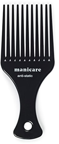 Manicare Pettine afro districante e styling professionale per capelli ricci, ondulati, crespi e afro, denti larghi, antistatico, riduce la rottura dei capelli