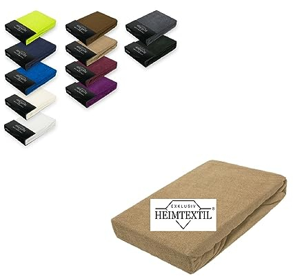 Exklusiv Heimtextil Drap-housse en tissu éponge de qualité supérieure 60-70 x 140 cm Sable