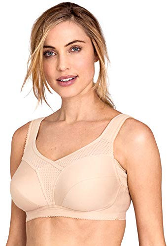 Reggiseno a Coppa Piena e Sezione Molto Alta Senza Ferretto Miss Mary Cotton Fresh, Beige 4H Beige