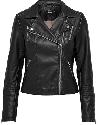 ONLGEMMA Faux Leather Biker OTW Noos, Blouson en Cuir,