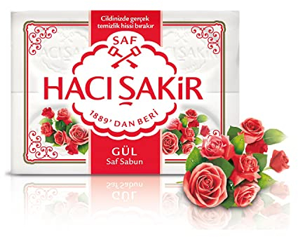 kenparazzi Haci Sakir Seife Reine Rosenseife 4x150gr - Gesichtsreiniger reinigt und mattiert die Haut - Naturseife, Körperpflege - Haarwaschseife, Duschseife