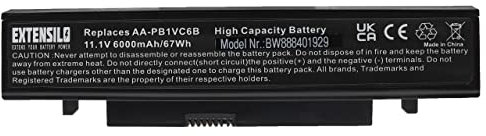 EXTENSILO Akku kompatibel mit Samsung NP-NB30 Pro, NP-Q328, NP-Q330, NP-X318, NP-X320, NP-X418 Notebook (6000mAh, 11,1V, Li-Ion)