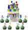 FAMILIO 13PCS Rainbow Friends für Geburtstagsfeier Dekoration Geburtstagsdeko Mädchen, Happy Birthday Cake Topper, Rainbow Friends Figures Modellfigur, Cartoon Anime Modell Ornamente