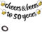 ENLACE Girlande 50 Geburtstag Deko Schwarz Gold Banner,Deko 50. Geburtstag Mann Frauen,50 Geburtstag Deko Girlande Banner,Cheers to 50 Years Geburtstagsgirlande,Happy Birthday Girlande 50 Jahre