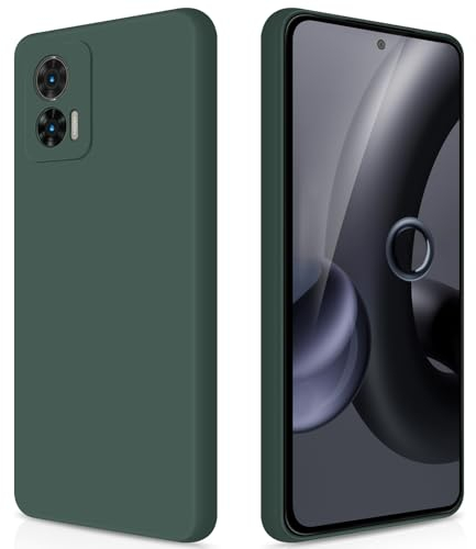 GiiYoon Hülle Kompatibel mit Motorola Edge 30 Neo, Hochwertiges Liquid Silicone Case, Rundumschutz Handyhülle, Kratzfestes Weiches Mikrofaserfutter- grün