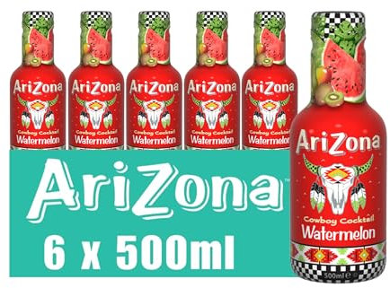 Arizona Watermelon, Pack of 6 x 500ml PET Bottles, Delicious Fruit Juice Drink, No Artificial Flavours, No Artificial Preservatives
