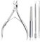 4 Pcs Kit Cuticule Ongle – Pince à Cuticules & Pousse Cuticule | Coupe Cuticule Ongle Professionnel en Acier Inoxydable pour Manucure & Pédicure à Domicile, Salon & Spa – Soin des Ongles