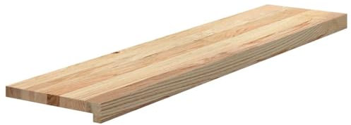 vidaXL Treppenstufen 2 STK. Unbehandelt 110x30x2 cm Massivholz Eiche, Treppenstufe für Holztreppen, Treppenstufe Holz, Fenstersims, Treppenstufe Eiche
