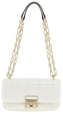 Michael Kors Women Sm Conv Chain Shldr Hand Bag, Optic White