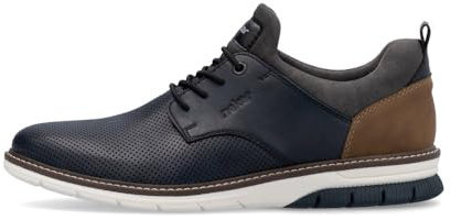 Rieker 14454-22 | Nuss/Lake/Navy/Amaretto | Mens Slip On Shoes (Navy, UK Footwear Size System, Adult, Women, Numeric, Medium, 10.5)