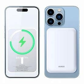 GALAB Batterie Externe Magnétique 5000mAh – Chargeur sans Fil 15W & Charge Rapide USB-C 20W –Powerbank Ultra-Compact et Léger pour iPhone, Samsung et Autres Smartphones Compatible Qi, iOS et Android