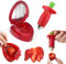 2 Pcs Strawberry Huller, Strawberry Cutter, Pedicle Remover for Fruits Vegetables Pineapples Strawberries Tomatoes, Kitchen Fruit Slicer Gadget for Baking and Jam Making