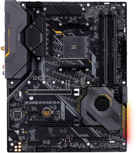 HYUIND Carte mère Fit for ASUS TUF Gaming X570-PLUS (WiFi) AMD X570 Compatible 5600 3 4300G 5300GE CPU Socket AM4 128G 4×DDR4 M.2 ATX