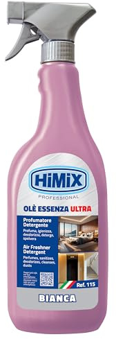 HiMiX Olè Essenza Ultra 750 ml - Bianca (1 Unità) | Profumatore Ambiente Ultra Concentrato 5 in 1 - Profuma, Igienizza, Deodorizza, Deterge e Spolvera con Azione Antistatica