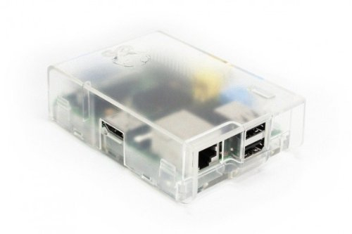 Raspberry Pi Gehäuse (Achtung: Nicht geeignet für B+/Pi2/Pi3/Pi4!) - belüftet, klar/durchsichtiges Plexiglas Case, Hersteller: Multicomp
