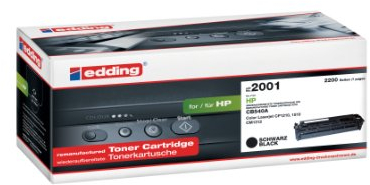 edding Toner EDD-2001 - Schwarz - Reichweite 2200 Seiten - Ersetzt HP 125A (CB540A)