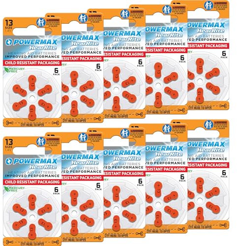 PowerMax Hearrite Zinc Air sans mercure Piles auditives