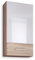 BAROLO Badezimmer Hängeschrank in Sonoma Eiche Optik, Weiß Hochglanz - Badezimmerschrank Bad Schrank mit viel Stauraum - 38 x 73 x 26 cm (B/H/T)