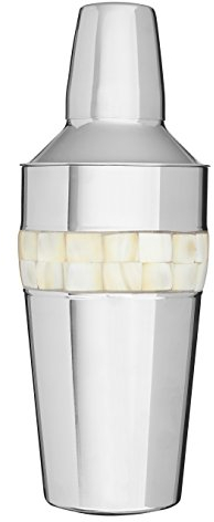 Premier Housewares – Coctelera con diseño de Madre de Incrustaciones de Perla, Color Plateado