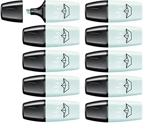 Highlighter - STABILO BOSS MINI Pastellove - Pack of 10 - Touch of Turquoise