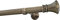 Sento 25mm Metall Gardinenstange Vorhangstange 1-läufig Messing Antik Classic 400 cm (2x200cm) PRYMA