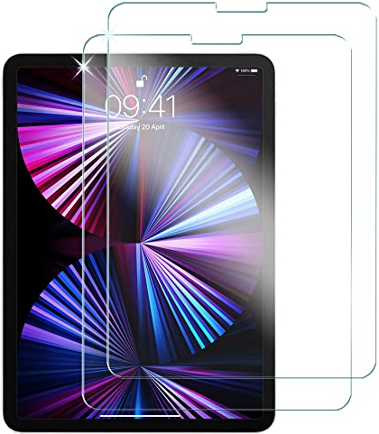 TECHGEAR 2 Stück Glas Schutzfolie kompatibel mit iPad Pro 11 2022/2021/2020, iPad Air 5/4 Gehärtetes Glas Schutzfolie kompatibel mit iPad Pro 11 4. 3. 2. Generation iPad Air 4. 5. Generation