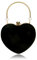 NICOLE&DORIS Pochette Soirée Sac soirée pour Femmes Sac de Banquet Chaînes d'Epaule Sac bandoulière pour Mariage Noir