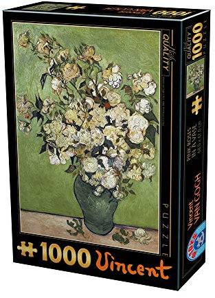 D-Toys Puzzle Vincent Van Gogh - Pink Roses in a Vase 1000 Teile