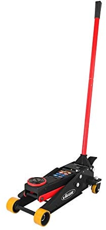 Vigor Hydraulik-Rangier-Wagenheber (Belastbarkeit: bis zu 3 t, Gewicht: 31 kg) V6029, Schwarz-Rot, bis 3 Tonnen
