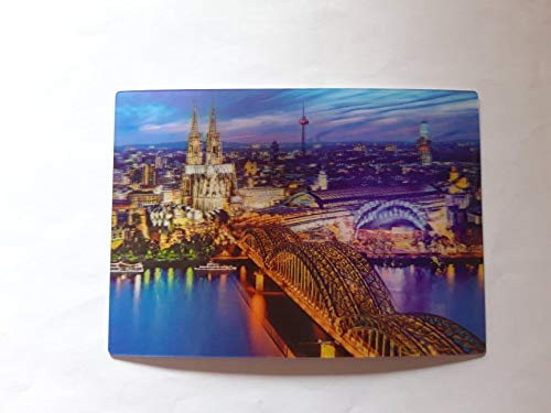 Schöning 3 D Ansichtskarte Köln, Dom + Hohenzollernbrücke, Postkarte Wackelkarte Hologrammkarte