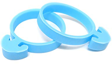 Honbay 50PCS Silicone Blue Icing Piping Decoration Bag Twist Ties Wraps for Cakes Cookies and Pastry (blue-50)