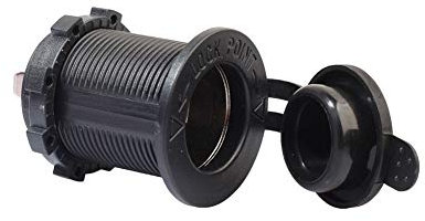 Porfeet Prise Allume-Cigare, 12V étanche Auto Voiture Moto Bateau GPS Prise d'alimentation Prise Allume-Cigare Noir