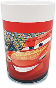 Procos 92845 - Mehrwegbecher Cars, 2 Stück, Fassungsvermögen 230 ml, wiederverwendbar, Partygeschirr
