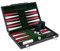 Engelhart-250517- Backgammon - Backgammon geöffnet 36 cm x 48 cm - genähter Filz und Kunstleder- (grün/rot/weiß)