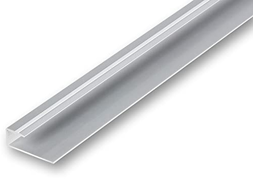 NALine® Einschubprofil für Hartböden von 9-11 mm Belagstärke 1180 mm lang silberfarben Abschlussprofil Endprofil Einfassprofil für Hartböden U-Profil