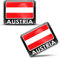 SkinoEu® 2 x 3D Aufkleber Austria Österreich Flagge Österreichische Fahne F 174