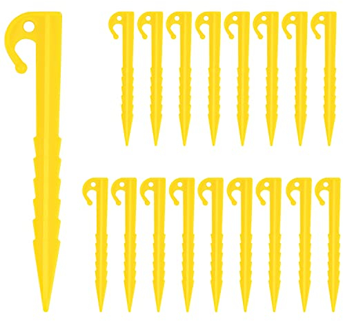 AvoDovA Kunststoff Zeltnagel, 20 Stück Erdnägel für Camping, Zelt Stakes Heringe, 14.5cm Outdoor Zeltnägel, Erdanker Plastik, Robuste Erdnägel, Zelthering, Heringe für Camping, Outdoor, Garten