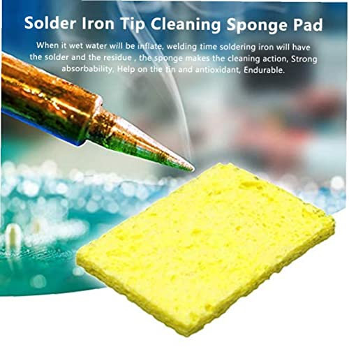 Onsinic 10 Stücke Hohe Temperaturresistente Webstabelle Lötdicke Schwamm Lötschweißen Zubehör Löten Eisenreinigungsschwämme