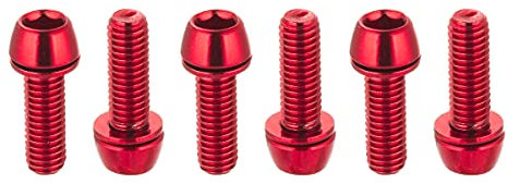 Chooee M6x18mm Mountain Bike Disc Brake Caliper Bolts,6Pcs MTB Disc Brake Adapter Bolts Red