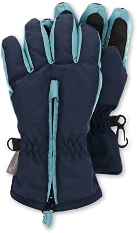 Sterntaler Baby Unisex Fingerhandschuhe Kinder Fingerhandschuh zweifarbig Handschuh - Fingerhandschuhe - wasserdicht aus Funktionsmaterial - marine, 5