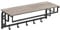 VASAGLE Wandgarderobe mit Aufbewahrungsregal, Wandregal mit 5 abnehmbaren Haken, Hängeregal mit Kleiderstange, für Eingang, Schlafzimmer, Wohnzimmer, Grège und Schwarz LCR102B02