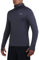 TCA Men's Warm Up Long Sleeve Training Workout Funnel Neck Thermal Running Top with Thumbholes - Graphite, L