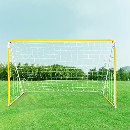 Anivia Kinder-Fußballtor, 1.8 x 1.2 m Tragbares Fußballtor, Torpfosten für den Garten, Fußballtor mit Metallrahmen – für Hinterhof, Garten, Outdoor