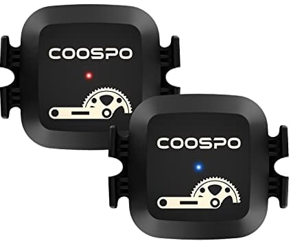 COOSPO Fahrrad Geschwindigkeitssensor und Trittfrequenzsensor Bluetooth ANT+, Cadence Speed Sensor IP67 Wasserdicht Kompatibel mit Zwift Rouvy Wahoo CoospoRide