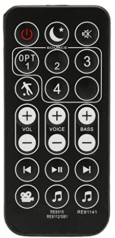 Annadue Soundbar-Fernbedienung für Polk, Ersatzbar-Lautsprechersystem-Fernbedienung für Polk RE6915 1 RE8114 1 RE8112 1 RE69151 RTRE69151 RE81121 RTRE81121 RE81141 SB1 SB1+ Omni SB1 OMNISB1 Usw