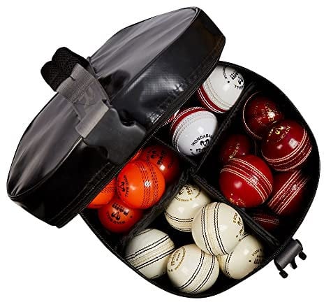 Ram Cricket – Coaches Ball Bag - Holds 36 Balls – Durable PVC Construction with Double Stitched Seams – 4 Internal Compartments for Organisation – Strong Reinforced Carry Handle & Shoulder Strap