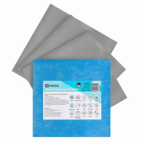 Hausa Pool Repair Water Stop Patch de réparation HWSR 16x16cm Patch autocollant bande d'étanchéité pansement pour toutes les surfaces pour étanchéifier réparer même sous l'eau 10 pièces