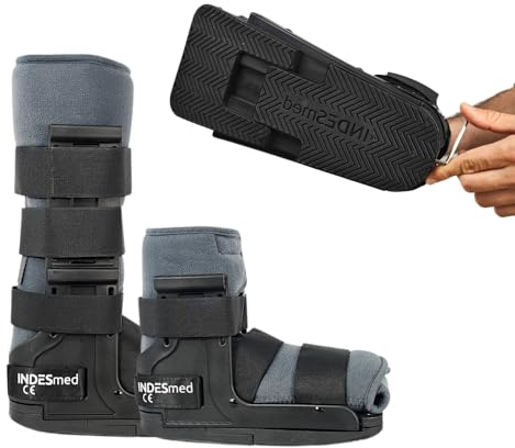 INDESmed orthopädischer Walker-Stiefel, orthopädischer Schuh bei Fußfrakturen, 2 Stiefel in einem (Kurzstiefel + Langstiefel), weltweit einzigartig, extra atmungsaktiv