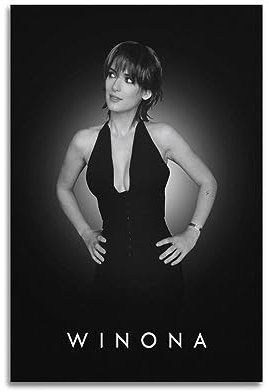 VZRSQZK Poster mit Schauspielerin Winona Ryder, dekoratives Gemälde, Leinwand, Wandposter und Kunstdruck, modernes Familienschlafzimmer-Dekor-Poster, 20 x 30 cm