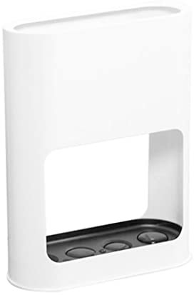 CUCUFA Rack de Support Parapluie, Porte-Parapluie en Plastique avec Plateau hydroscopique, Panier de Canne de Rangement Parapluie, Seau Parapluie pour Le Bureau à Domicile intérieur (Blanc)